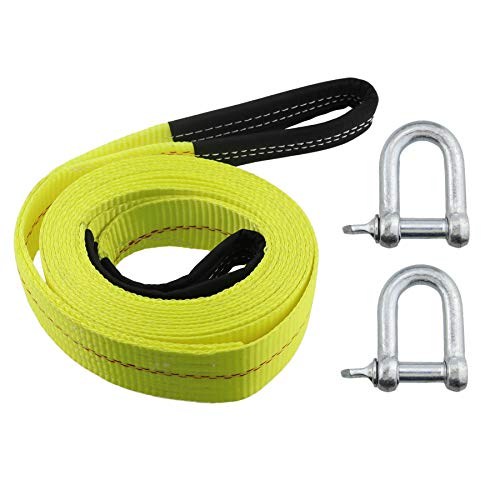 Large auto Parts Trailer Winch Replacement with 5cm Hook, Suitable for Large Vehicles, Boats, Motor Boats, Wave Slide, Towing, Heavy Equipment or Flat Belt(5M)