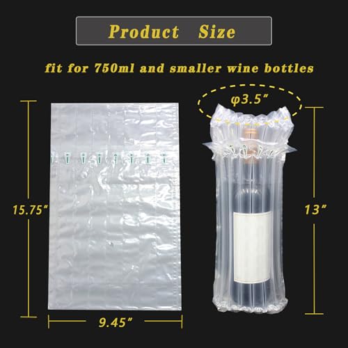 10 Packs Wine Bottle Travel Protector Bags