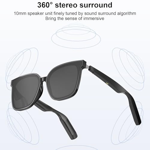 Lunettes de soleil Bluetooth Bewinner pour rouler en sécurité avec appels mains libres - 5
