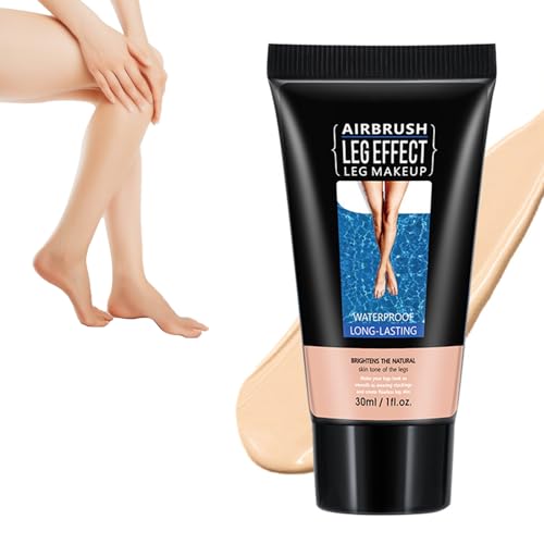 Maquillaje de Piernas Resistente al Agua sin Transferencia, Loción de Maquillaje para Piernas, Base de Maquillaje Corporal, Loción de Maquillaje de Piernas Resistente Al agua (#1 FAIREST GLOW)