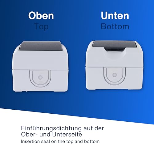 REV AquaForm SPARSET - 5x Lichtschalter + Steckdose, IP44, senkrecht, grau – Ansicht 5