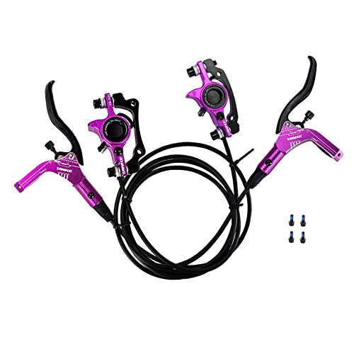 Image of BNFBike Hydraulic Disc Brake Set Front Rear 800 /1400mm Purple L Front Rrear|Sporting Goods | Cycling | Bicycle Components & Parts |2 Pieces Aluminum Alloy Brake Lever