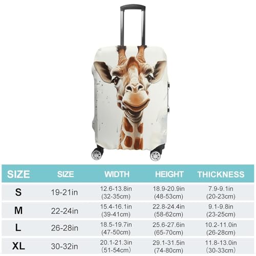 Giraffe Travel Luggage Cover Anti-scratch Suitcase Cover Elastic Suitcase Protective Cover Fits 19-32 Inch Luggage S2