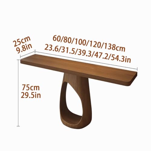 Mesa auxiliar estrecha para sofá en salón moderno con estantería lateral 3