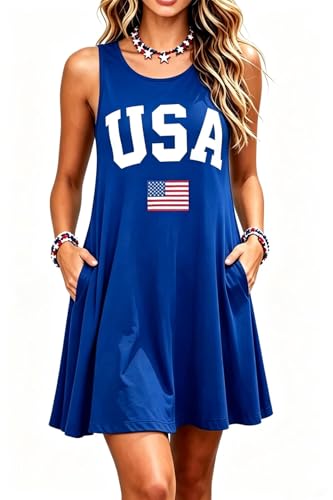 Image of Womens Sleeveless Casual Funny Patterned Holiday Dresses