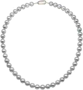 Amazon | 真珠 パールネックレス あこや真珠 8mm-8.5mm ブルーグレー