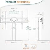 ELIVED Swivel Table Top TV Stand for most 37"-70" TVs with Max VESA 600x400mm up to 40KG, Height Adjustable TV stand for Plasma, LCD, LED, OLED Flat/Curved TVs, Universal Table Top TV Stand EV017 - Image 9