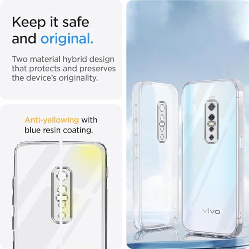 Image of Jkobi Back Cover for Vivo V17 Pro (Silicone Clear Shockproof Case with Camera Protection | Soft and Flexible | Transparent)