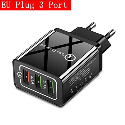 Carregador Quick Charger 3.0 USB de 48W para Samsung A50 A30 iPhone 7 8 Xiaomi mi9 Tablet QC 3.0 Car