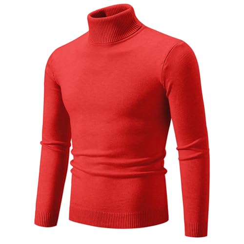 Muscularfit Mens Slim Fit Lightweight Sweaters Fashion Long Sleeve Business Work Knitted Sweater Casual Turtleneck Sweater
