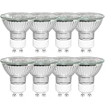 GU10 Halogen Light Bulbs, MR16 35W Halogen Spotlight Bulb Dimmable, Warm White 2800K, 360LM, Beam Angle 45° Spot, AC 230V, Reflector for Wax Warmer, Spot, Track Lights, Recessed Lights, 8 Pack