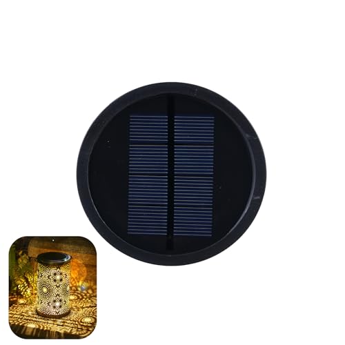 Bonsery Solarleuchten Ersatz Top 8,12 cm mit 7LM LED, 600 mAh Solarlampen Ersatzteile Aussen mit IP65 Wasserdicht, Rund Outdoor Solar Ersatzdeckel Solarmodul für Gartenleuchte Außen Garten Decor