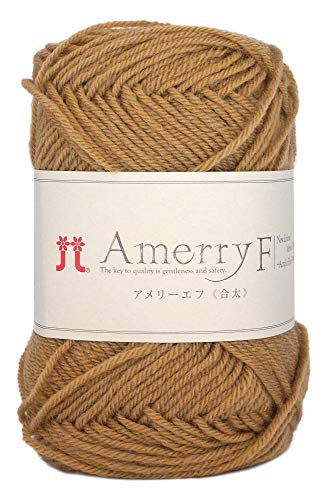 ハマナカ 毛糸 アメリーエフ合太 中太 col.520 ベージュ 系 30g 約130m 2458