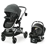 Graco Modes Nest Travel System | Includes Baby Stroller with Height Adjustable Reversible Seat, Bassinet Mode, Lightweight Aluminum Frame and SnugRide 35 Lite Elite Infant Car Seat, Sullivan