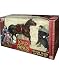ToyBiz Year 2002 The Lord of the Rings Movie Series The Two Towers Deluxe Horse and Rider Set - Aragorn with Sword Slashing Action and Horse Brego with Galloping Action