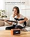 LEKATO Mini Guitar Amplifier AG-04, Dual Speakers 5W, Rechargeable Electric Guitar Amp Bluetooth with Clean Overdrive, 6H Working, Headphone Jack, Wireless Portable Amp for Practice Traveling（Orange）