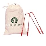 AYURVEDASHREE Copper Tongue Cleaners with Comfort Grip - Premium Grade - Pure Copper - 2 Tongue Scra