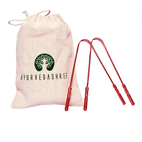 Gratte-langue en cuivre AYURVEDASHREE hygiène buccale et soin de la langue