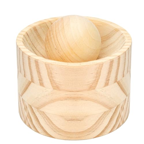 Wooden Dumpling Maker Skin Press, Dough Empanada Presser Tool DIY Versatile Mold for Buns Restaurant Home Handheld Ball Rolling Manual Wrappers Homemade Bakeware for Kitchen Empanadas Ravioli (Beige)