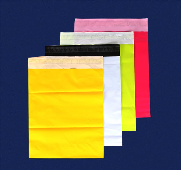 Buste per Spedizione 50 pezzi PE Poly Mailer Mailing Bag Express Box Abbigliamento T-shirt Busta Guanti in plastica Sacchetti adesivi for rifiuti (Color : Rose, Size : 28x42cm)