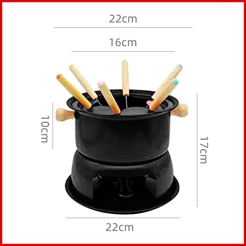 DimyFew Removable Fondue Set Easy to Clean with 6 Forks Hot Pot for Chocolate Sauces Caramel — view 3