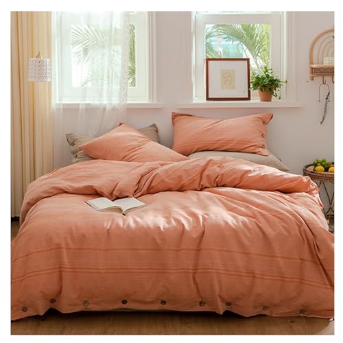 Couverture de couette en coton pur de qualité supérieure | Parure de lit respirante 4 pièces