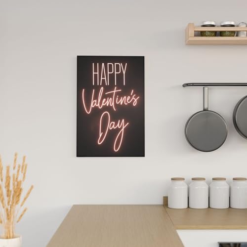 Lienzo de neón Happy Valentine's Day para decorar un dormitorio moderno 6