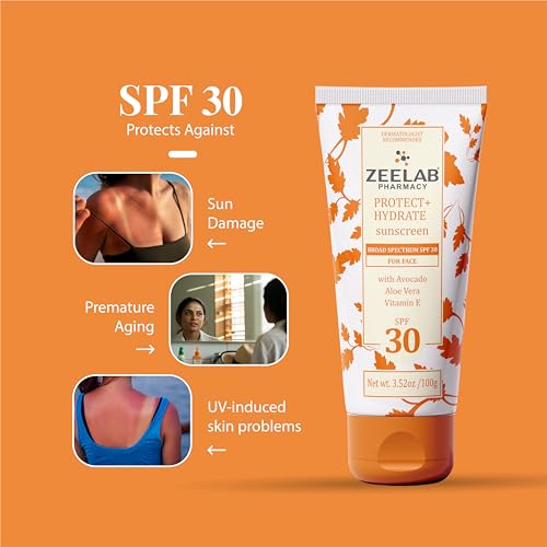 Image of Zeelab Sunscreen Lotion SPF 30 (100ml) | Broad Spectrum UVA /UVB Protection | Lightweight, Non-Greasy Daily Sun Protection | Prevents Sunburn, Dark Spots & Premature Ageing For All Skin Types | Pack Of 2