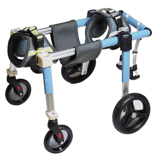 Silla de ruedas para perros discapacitados ajustable y ligera con soporte completo