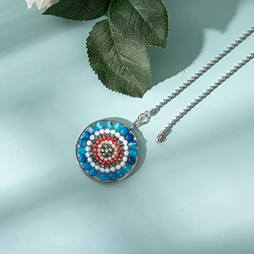 Image of LONGSHENG Mandala Beads Tree of Life Fan Pull Chain Fan Light Replacement Extender Pull Chain, Pack of 2