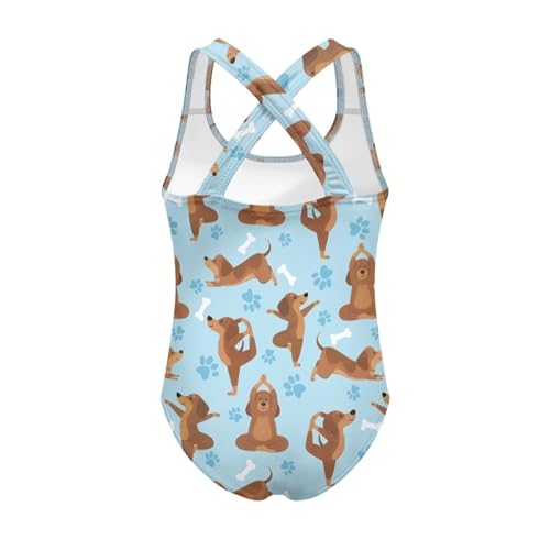 Girls Swimsuit One Piece Bathing Suit with Cross Back Strap Kids Sleeveless Swimming Suits Summer Beach Swimwear2