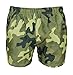 Evoga Costume da Bagno Uomo Militare Mimetico Camouflage Pantaloncino Shorts Bermuda Mare (S, 02 Verde Militare)
