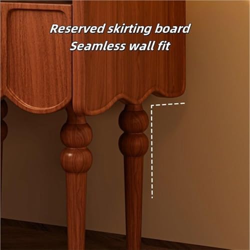 Modern Wood Bedside Table - Stylish Nightstand with Wave Texture, Durable Accent Side Cabinet for Bedroom, Living Room, and Home Decor - Sleek Design, Space-Saving