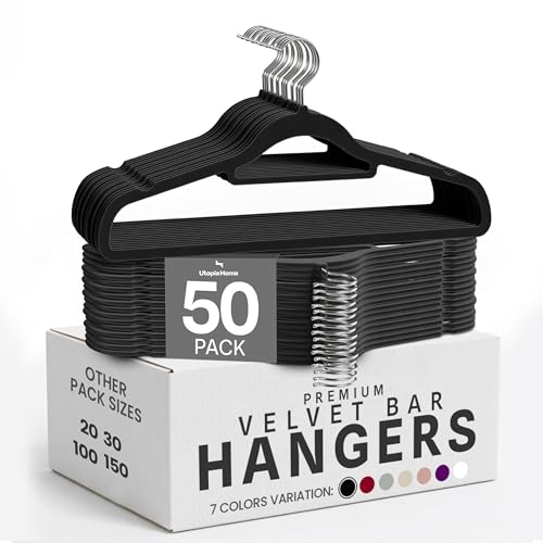 Utopia Home Hoogwaardige Fluwelen Kledinghangers - Set van 50