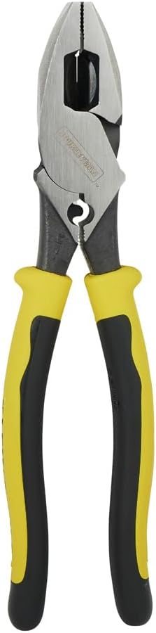 Klein Tools J213-9NECR Journeyman Pliers Connector Crimp Side, Made in USA, With High-Leverage Design Featuring Crimping Die Behind Hinge, 9-Inch