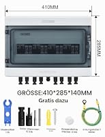 DIHOOL DC überspannungsschutz PV 4 Strings Solar Anschlusskasten für 4 * 500W Solarmodule Balkonkraftwerk, 25A DC Trennschalter PV Anlage – Ansicht 4