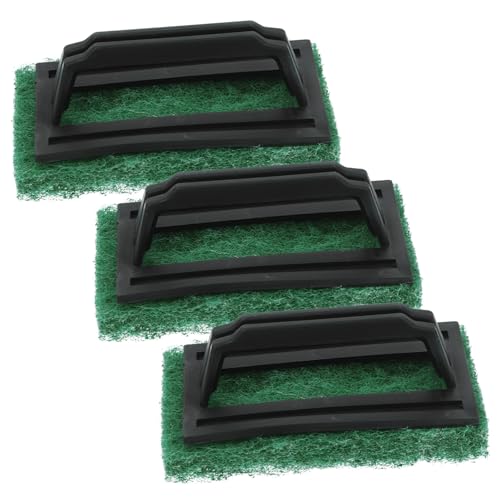 DOITOOL 3pcs Brush Remover Screen Cleaning Scrub Print Cleaner Ink Pad Handle Cleaner Accessory Wear Resistant Accessories Printing Tool Printing Supplies Scouring Pad Green