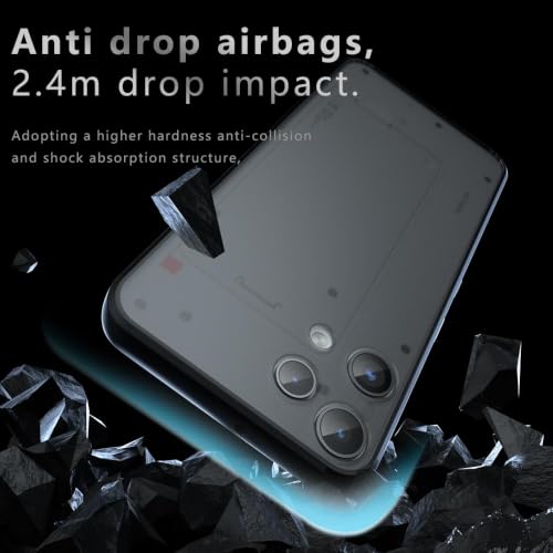 Image of Matte PC+TPU Phone Case for Nothing Phone 3A Lite, Air Bag Corner Protection, Anti-Fingerprint, Never Turns Yellow, Micro Arc Edge, Skin-Friendly Feel, Black