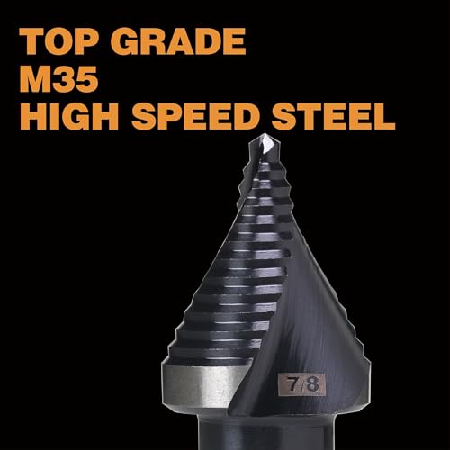 Image of 7 /8 inch Single Size M35 Step Drill Bit Unibit for Hole Drilling
