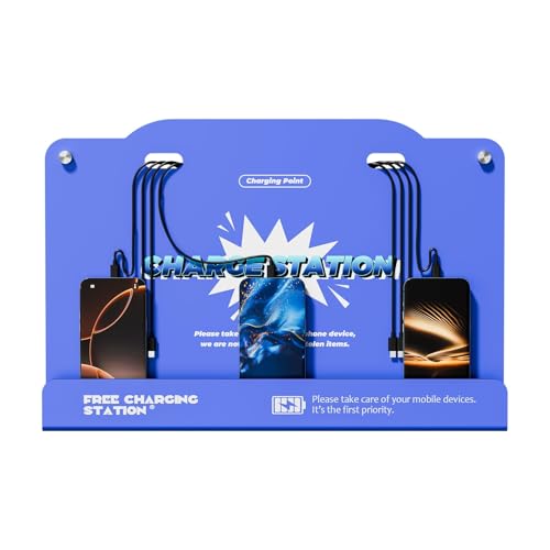 8-Port Wall Mounted Charging Station with Universal Cables – Fast ...