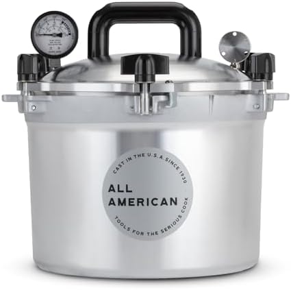 All American 1930: 10.5qt Pressure Cooker/Canner (The 910) - Exclusive Metal-to-Metal Sealing System - Easy to Open & Close - Suitable for Gas, Electric, or Flat Top Stoves - Made in the USA