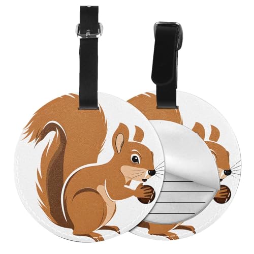 Étiquettes de bagage motif écureuil dessin animé pour ne plus perdre votre valise
