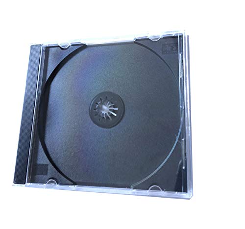 Caja para CD MegaDisc de 10,4 mm color negro estuche protector para discos compactos 5 piezas