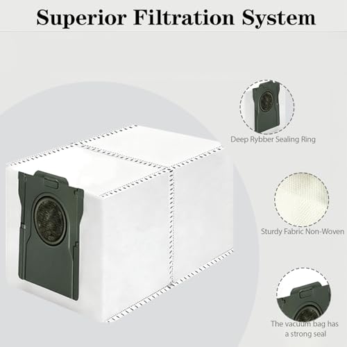 Image of 15-Pack Replacement Vacuum Bags for Dreame X40 /X30 /L50 /X50 /L40 /L10s Ultra /D30 Ultra Robot Vacuums, 3.2L Large Capacity Dust Bags