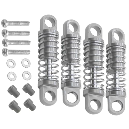 RCショックアブソーバーセット For WLtoys 1/28 K969 K979 K989 K999 P929 2個 メタルショックアブソーバーダンパー K989-43 オンロードモンスタートラックカーアップグレード(Titanium,4pc s)