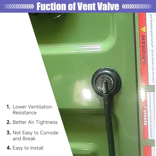 CILOYU Gas Fuel Tank Vent Valve Grommet Compatible with Generator GP5500 GP6500 GP7500E RS8000E XP6500E XP10000E GP17500 Sportsman 3500 4000 Roll Over Valve Parts with Fuel Filter Tube Line Black