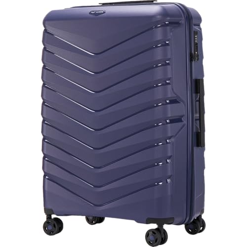 Zdjęcia - Walizka Wings twarda  na kółkach lekka  podróżna na kółkach z zamkiem i kółkami niebieski 755x50x30 Walizka 