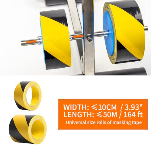 Image of BAUSATZ Tape Marking Machine Hand-Push Tape Sticking Machine Lane Marking Applicator with Rubber Roller Manual Floor Tape Applicator,Can Draw arcs, Curves, and Straight Lines