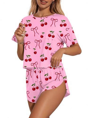 Image of Ekouaer Womens Pajama Sets Sexy Lounge Sets Side Split Short Pj Sets Cute Pjs 2 Piece Comfy Sleepwear Loungewear