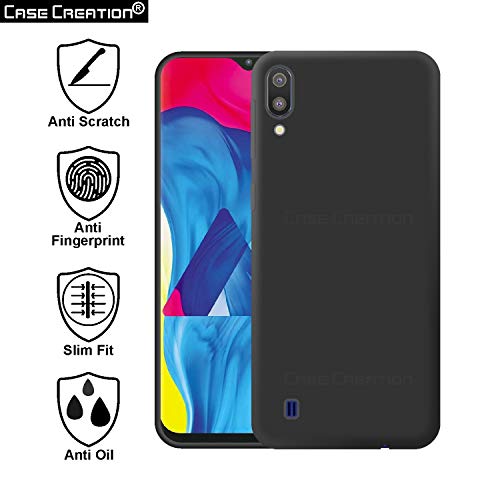 Image of Case Creation Luxurious OG Series for Samsung Galaxy M10 Case Cover,Anti-Dirty Slim Case Frosted Matte Cute Candy TPU Raised Bezel (Splash of Color) Back Cover for Samsung M10 -Black